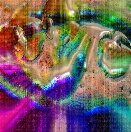 A colorful picture of some liquid and water